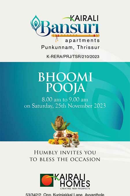 Bhoomi Pooja of Kairali Bansuri Apartments