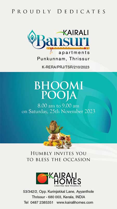 Bhoomi Pooja of Kairali Bansuri Apartments